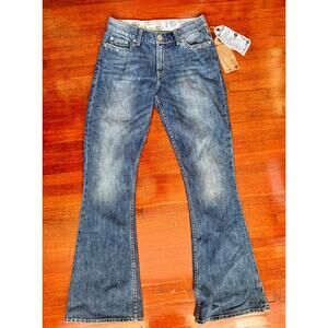 Vintage Y2K Deadstock Bootheel Trading Rosedale Low rise Flare Denim Jeans 27X34